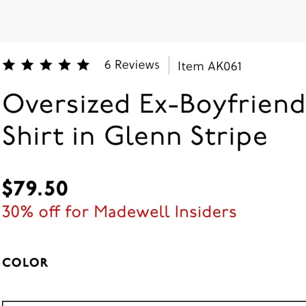Madewell Oversized Ex-Boyfriend Glenn Stripe Shirt - Picture 16 of 16